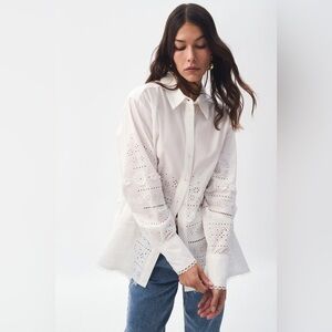 AJE Cloud Embroidered Shirt ivory AU8/US4